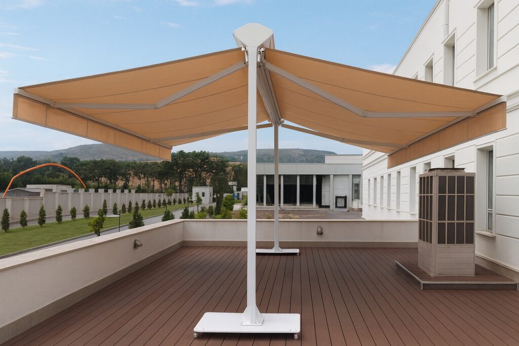 Çift Açılır Otomatik Tente