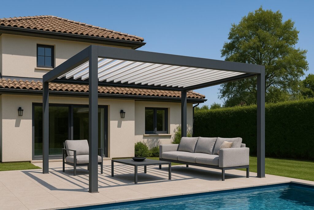 Bioklimatik pergola villa havuz tentesi