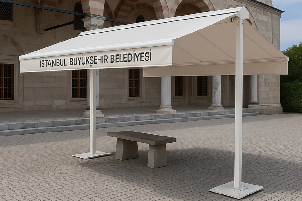 Çift Açılır Mafsallı Tente