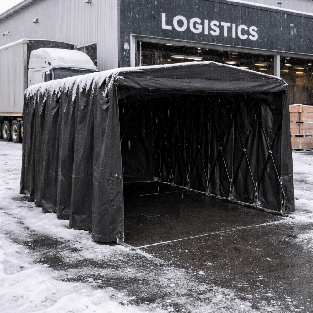 Bahçe oturma alanında akordiyon tente, dış mekânda ayarlanabilir gölgelendirme ve yağmur koruması