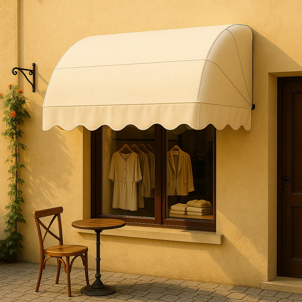 Koruklu butik tentesi