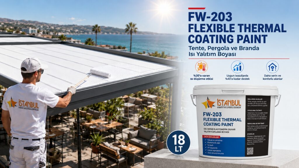 Tente Pergola ve Branda Isı Yalıtım Boyası 18 LT